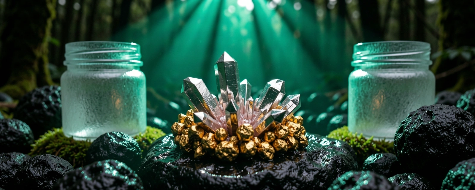 Raw mineral purity illustration